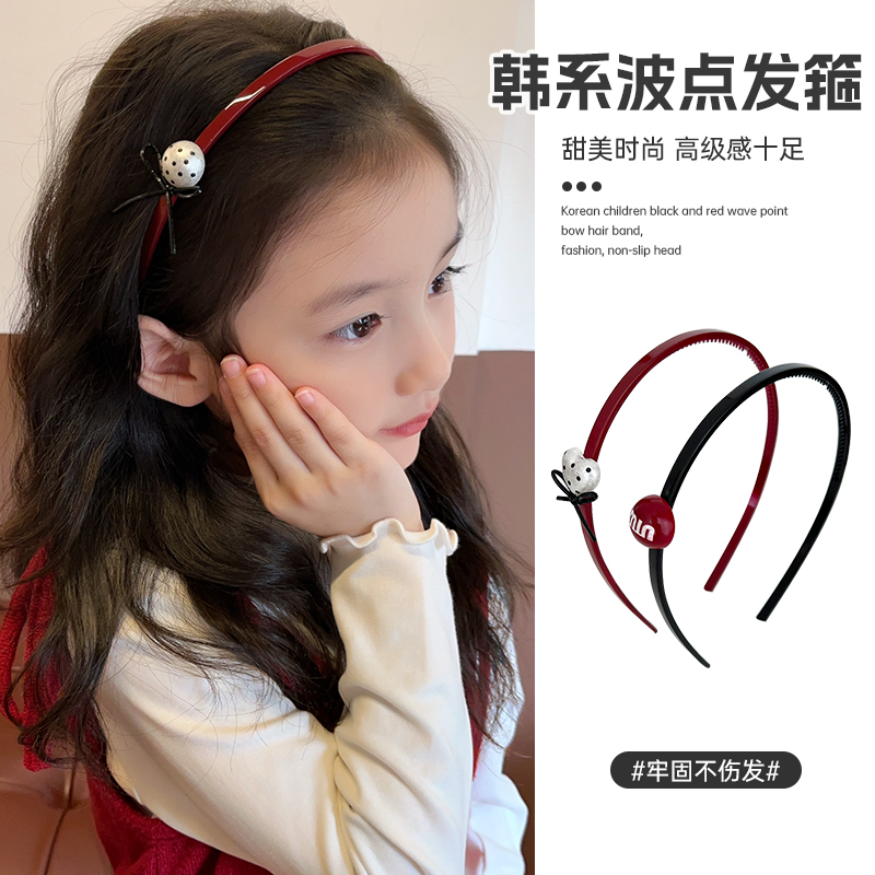 女童韩式波点发箍甜美头箍发饰