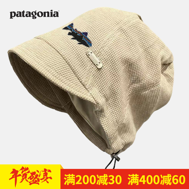 官方正品patagonia巴塔哥尼亚鲸鱼小檐显脸小套头帽针织帽堆堆帽