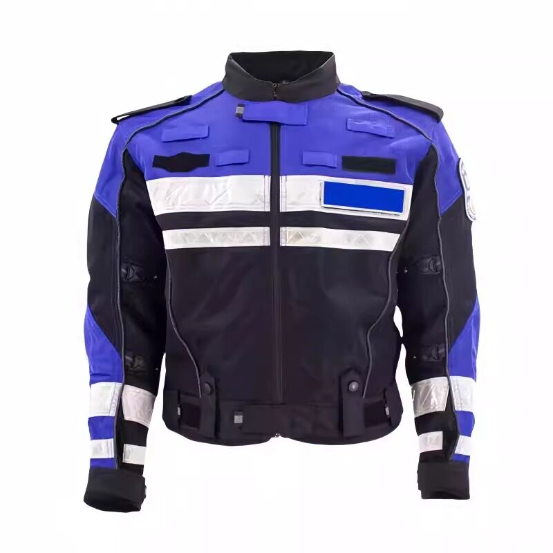 夏季特勤救援网眼铁骑骑行交通护卫服摩托车龙虾服反光服防摔透气