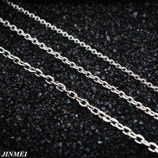 单链子55 无吊坠裸链加长款 90CM 钛钢项链男女款 太角链