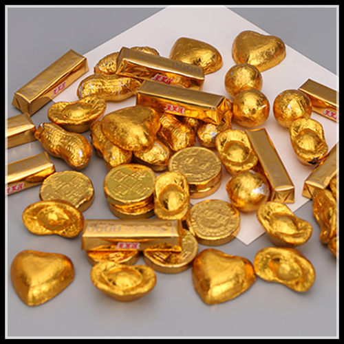 生日蛋糕装饰金币元宝巧克力摆件