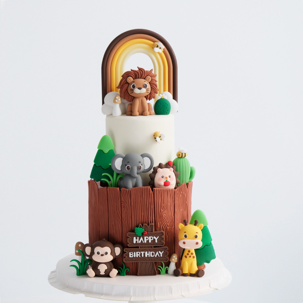 狮子生日蛋糕装饰摆件蛋糕装饰