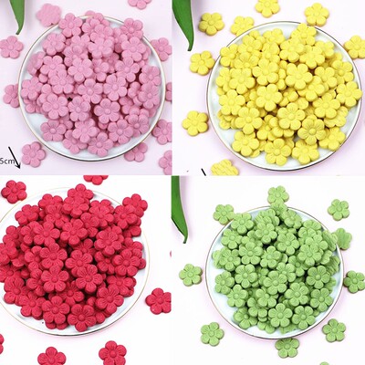 花朵饼干蛋糕装饰桃花饼干彩色花朵可食用插件纸杯甜品烘焙摆件