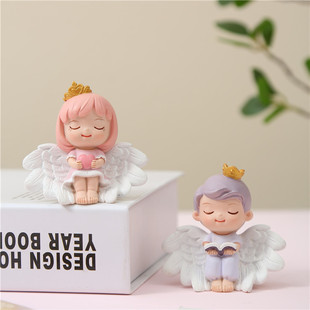 饰摆件 网红可爱天使公主王子安妮贝拉宝宝玩偶周岁满月生日蛋糕装
