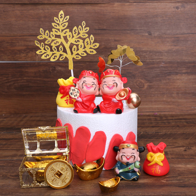 烘培蛋糕装饰 金元宝 金币 搪胶财神爷 发财树 宝箱情景蛋糕摆件,节庆用品/礼品,节日装扮用品,淘宝优惠券,粉丝福利购,淘宝优惠卷