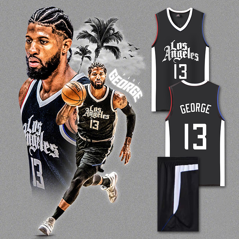快船球衣保罗乔治哈登篮球服定制