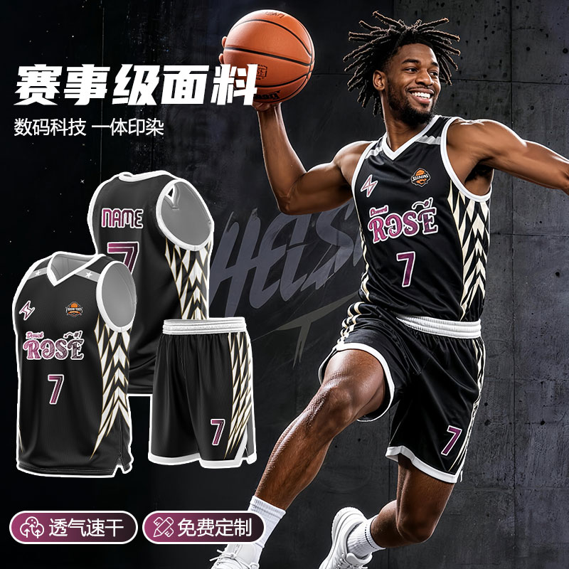 高端数码印篮球服【透气速干】图片