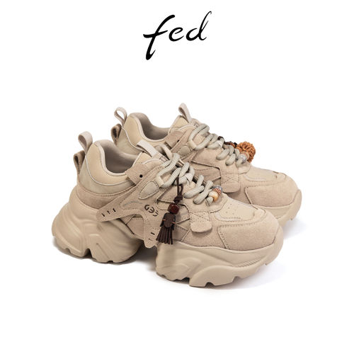 fed串珠老爹鞋秋季新款女鞋厚底休闲鞋舒适增高鞋女S0916-ZCB550