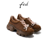 春季 增高厚底鞋 新款 fed复古老爹鞋 女鞋 褐履行野休闲鞋 女款 YAB016