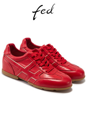 fed赤心归途德训鞋女春季新款女鞋红色阿甘鞋运动休闲鞋女款ZC060