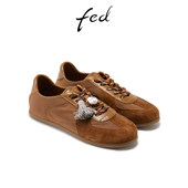 春季 软底运动休闲鞋 新款 fed复古板鞋 女鞋 褐履珠语德训鞋 女款 YA006