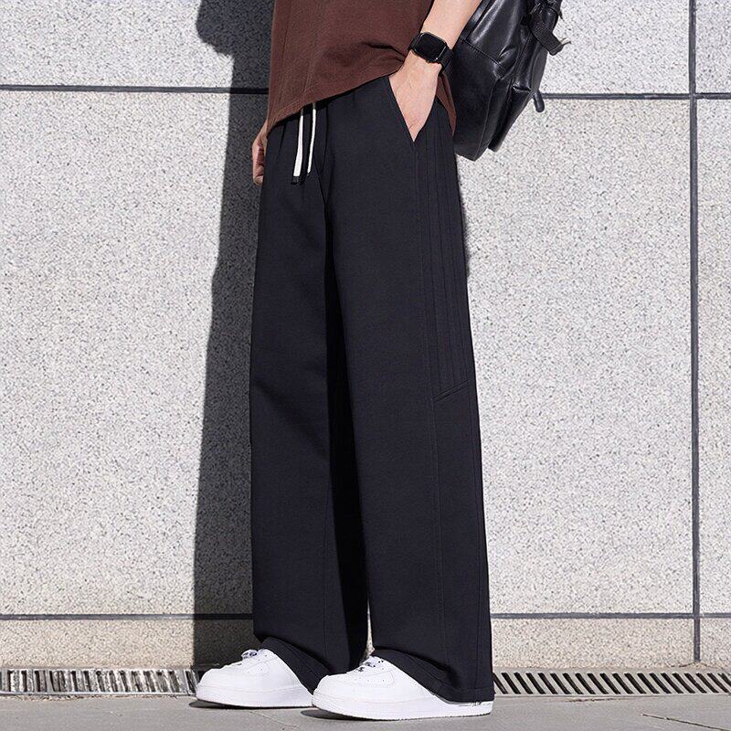 重磅卫裤男士春季2026新款宽松直筒垂感休闲运动长裤子