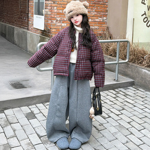 女童韩系棉服冬季2025新款女大童冬装加厚羽绒棉衣儿童龟背外套潮