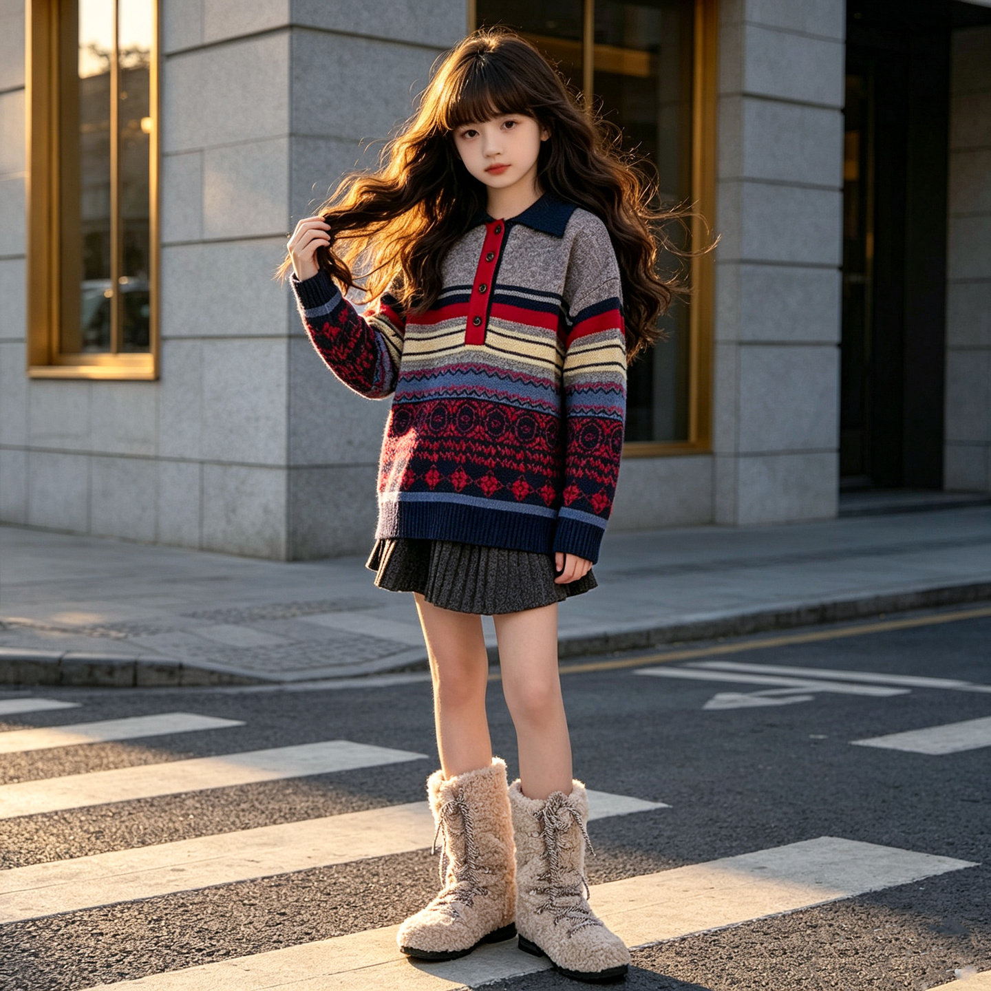 女童秋装韩系针织毛衣