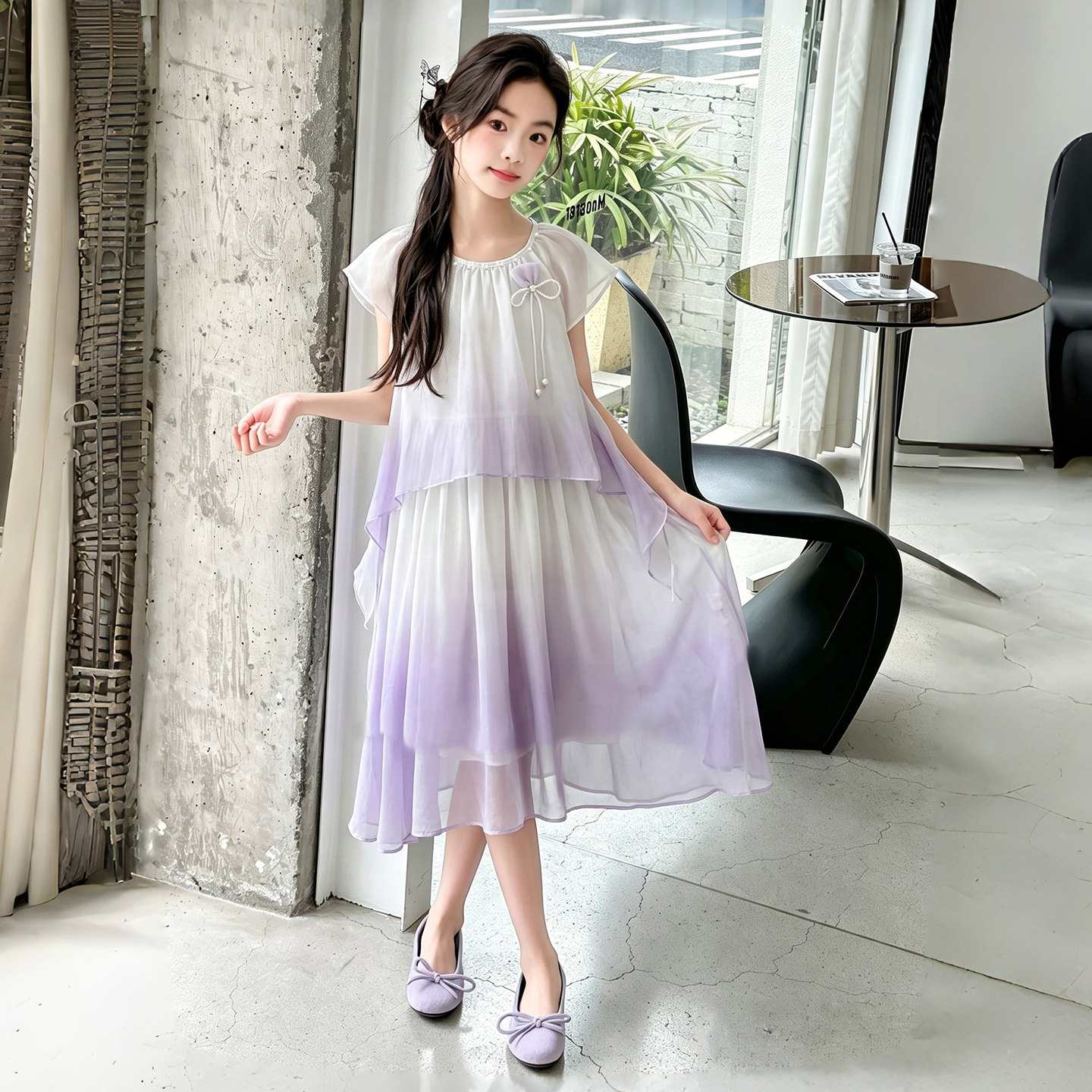 女童夏季甜美公主连衣裙