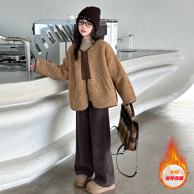 【热销榜加绒外套】女童秋冬新品