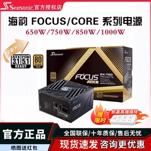 机电脑电源850w主机金牌1000W 650W电源FOCUS台式 海韵CORE GX750W