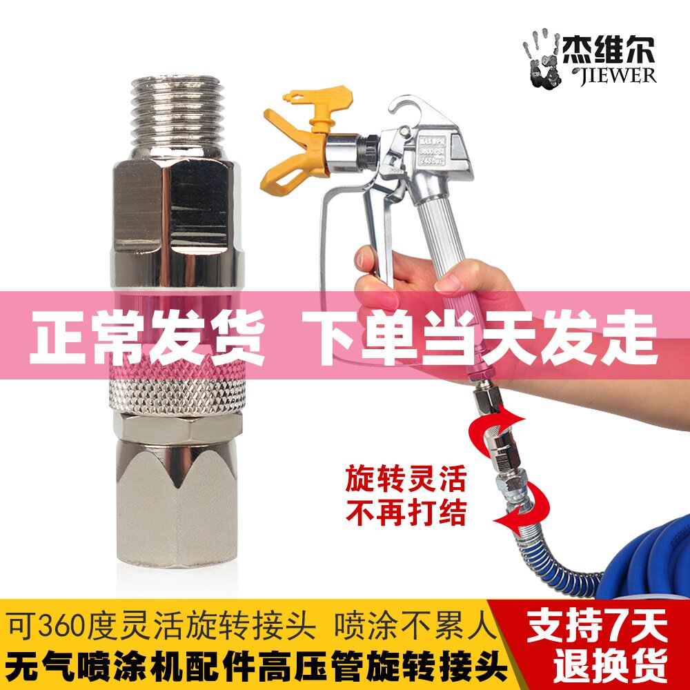 乳胶漆喷涂机配件高压管旋转接头