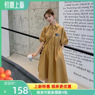 顯瘦設計感小眾港味複古chic娃娃裙 2022新款 polo襯衫 連衣裙女夏季