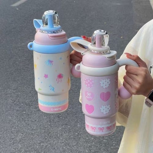 进口?高颜值保温杯大容量冰霸杯316吸管杯汽车杯家用办公把手保冷