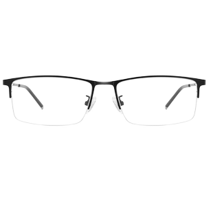 近视眼镜男可配度数超轻半框眼镜框变色散光眼睛男近视镜大脸男款