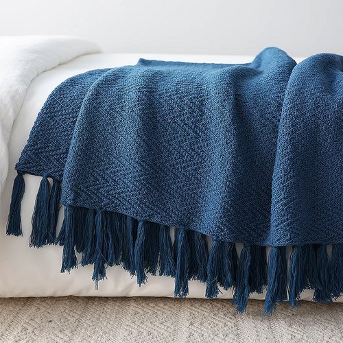 装饰现代民宿酒店针织搭巾简约