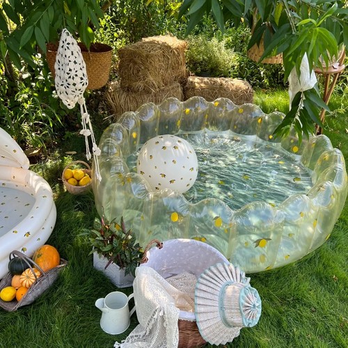 透明柠檬游泳池家用充气玩水