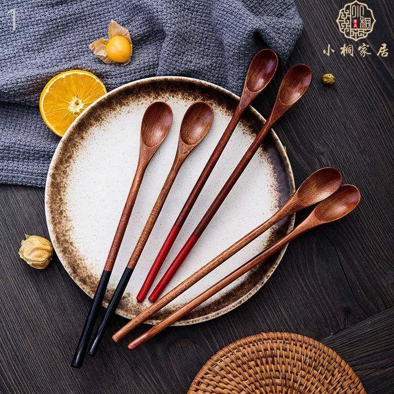 创意木质长柄搅拌勺蜂蜜勺