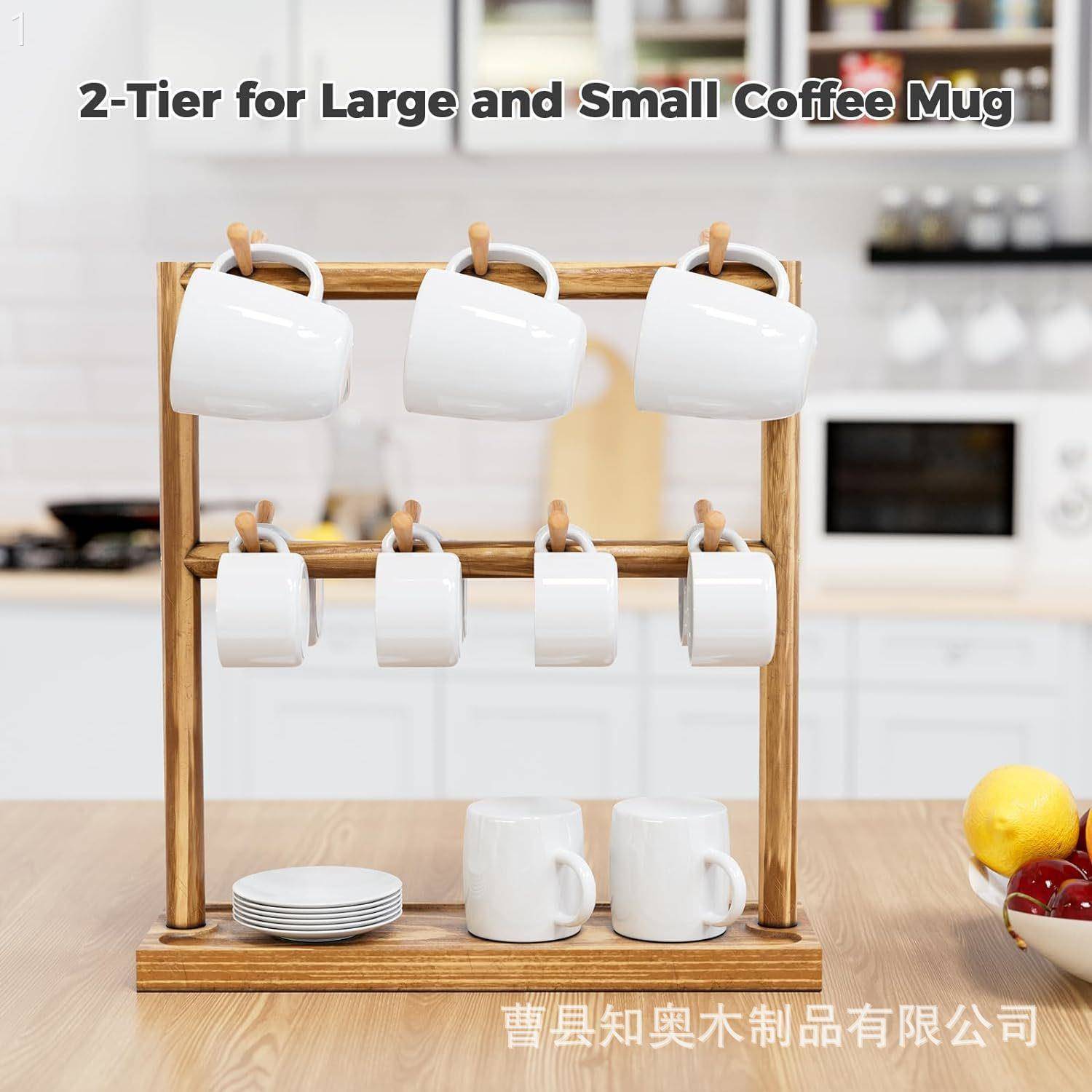 实木水杯沥水收纳架厨房多层