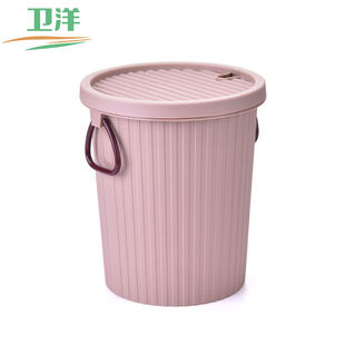 卫洋WYS-1143办公室茶渣桶大号粉色塑料过滤桶茶台废水桶垃圾桶沥