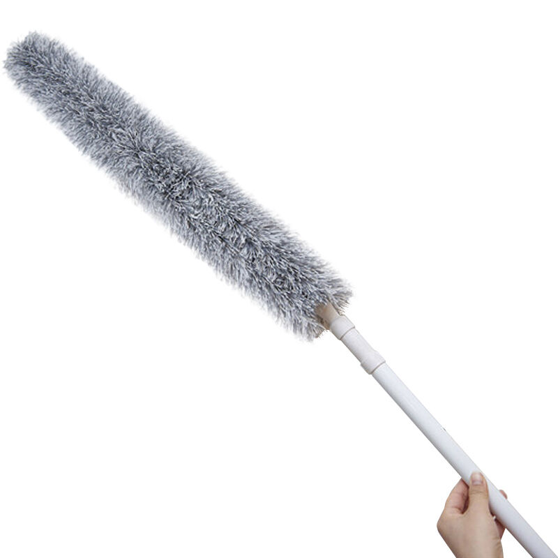 兰诗（LAUTEE）PB1015除尘掸可伸缩鸡毛掸子水洗灰尘扫尘掸145CM