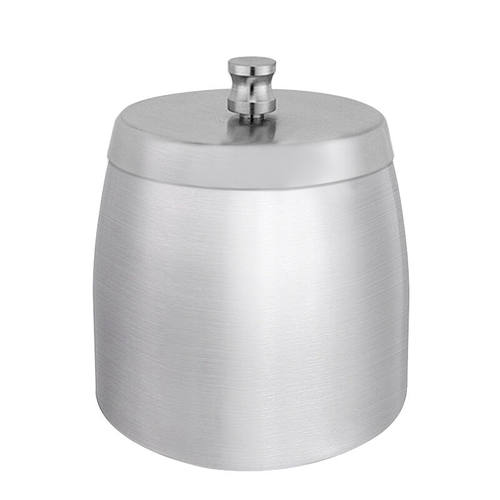 兰诗烟灰缸不锈钢灭烟缸防风防摔烟盅带盖砂光带灭烟柱大号FW2404