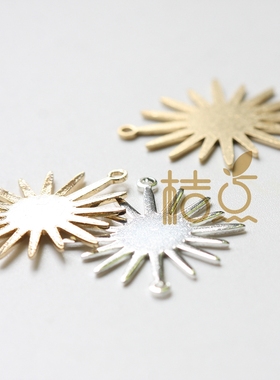 DIY饰品黄铜原坯.配件26*22mm太阳 连接时尚简约耳饰首饰(4153C)