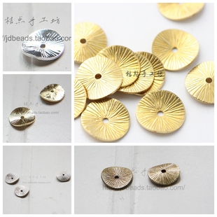 DIY饰品铜配件11mm波浪隔片.原坯.镀真金银.无光.哑光(1692C)