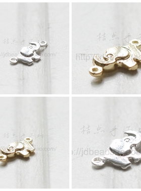 DIY配件铜质韩国饰品12*6mm大象 象 吊坠 镀金镀银 (3621C)