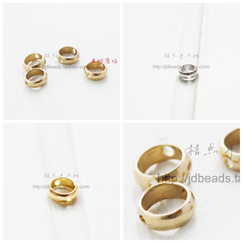 diy饰品黄铜圆形散珠珠框