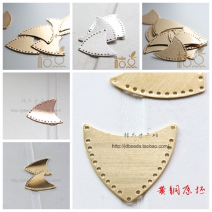 DIY饰品黄铜原坯.配件24*21.5mm盾形.耳环配件.藏饰配件(1984C)