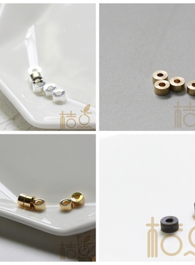 DIY饰品铜配件4*2mm 中孔 圆柱  隔珠 隔片 几何图形(3416C)