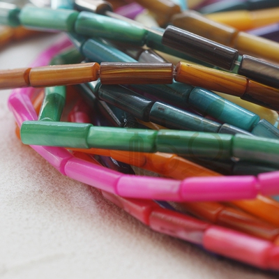 DIY材料配件串珠散珠耳环 项链配饰 贝壳珠 管珠 珠 直管(G385)