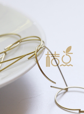 DIY饰品铜配件 26*18mm 开口水滴 线 几何图形(4429C)