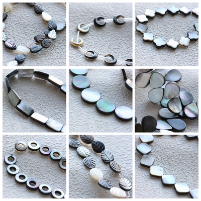 蝶贝水滴圆片珠框桃心几何图形