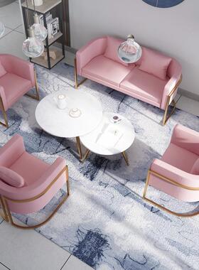 北会欧布艺沙发组啡合厅商咖务接待沙发餐厅LM35489铁艺沙发客厅