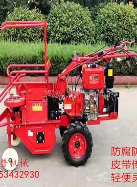 单垄行耕用小型坡地玉米收割机手扶柴家油微机带玉米收QLR获单机