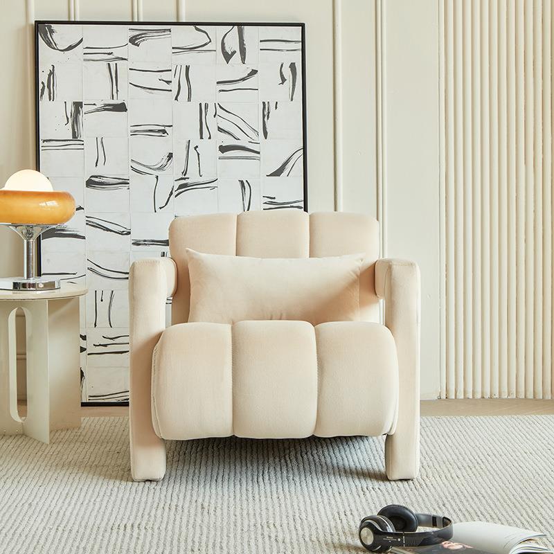 单s网人沙发椅轻奢客厅卧室奶油FT-32风计休闲设极简红in创意懒人