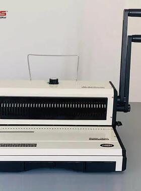 铁订圈打装活页台历孔画T970E-T9册办公双线圈打孔装订机手动文本