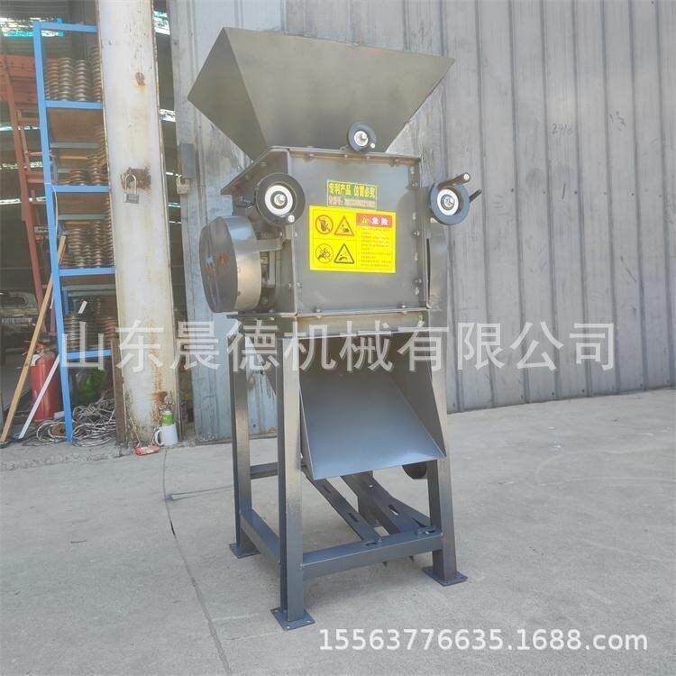 家用对辊电辊挤扁机 丝玉米压片龙虾拉螃蟹小165型豆扁机