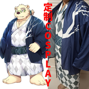 来图定制做COSPLAY衣服装Furry东京放课后雷夫木熊和服睡衣浴袍