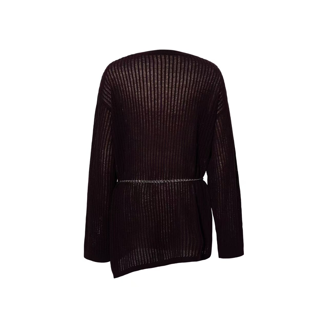 【商场同款】伊芙丽2025秋季新款乌梅紫超细羊毛衫毛衣1GA132971