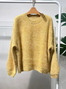 MM麦檬2025秋冬新款时尚圆领针织衫百搭休闲宽松毛衣4GB233882Q