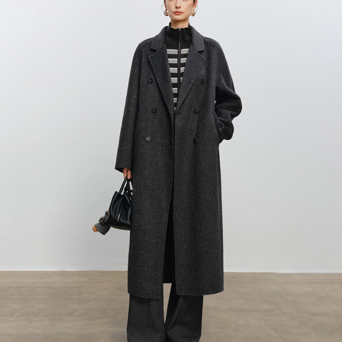 【商场同款】伊折扣2025秋冬新款沉檀灰裤子长裤下装1GA252261